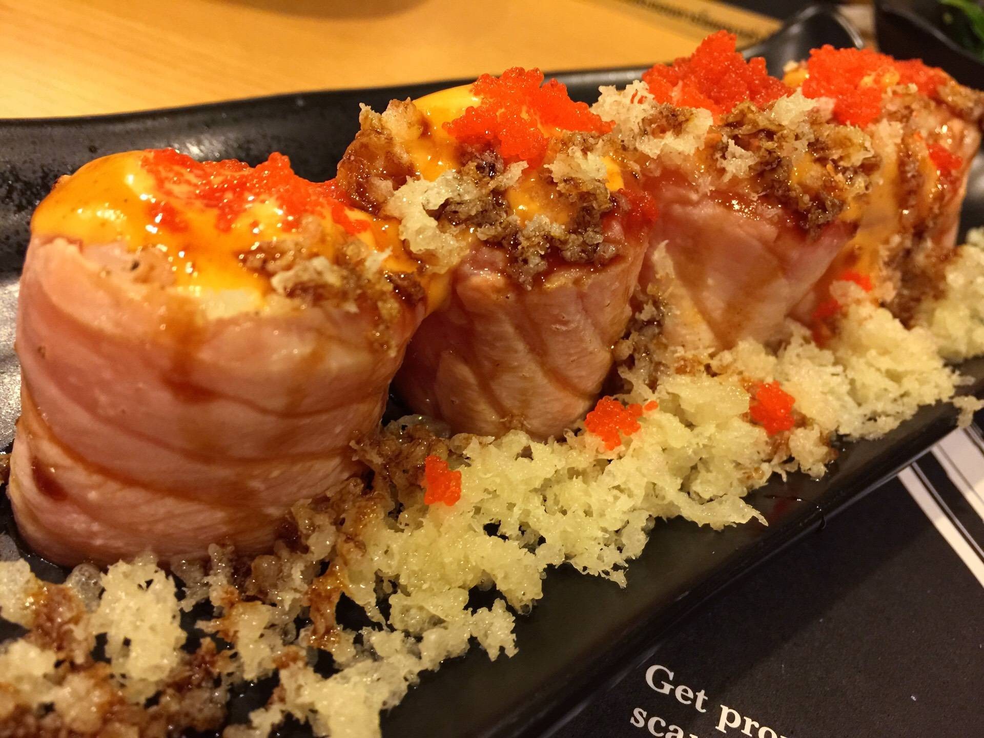 Salmon volcano roll ราน Kouen Sushi Bar สยามสแควรวน ชน 5