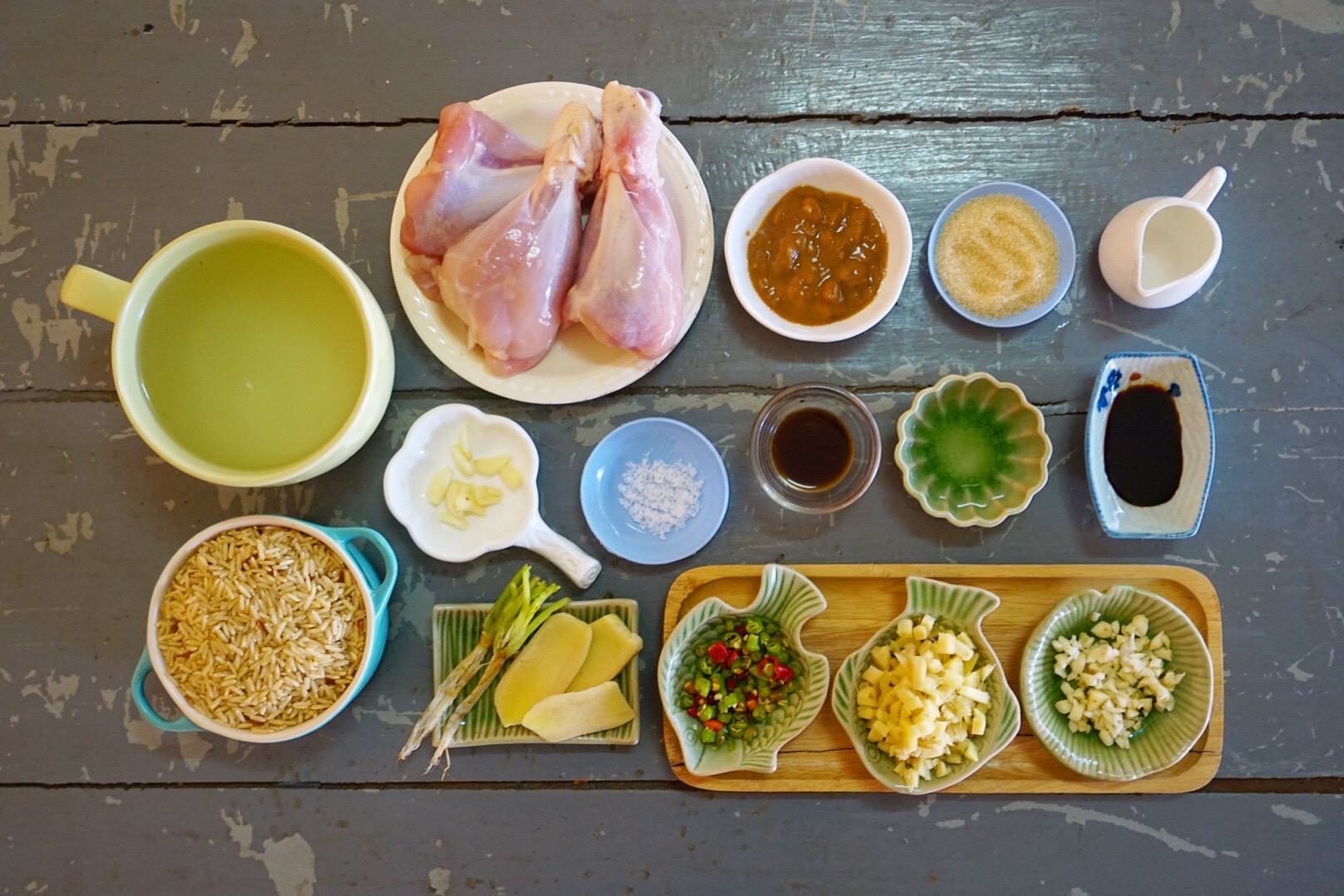 ส่วนผสม "ข้าว(ไม่)มันไก่"