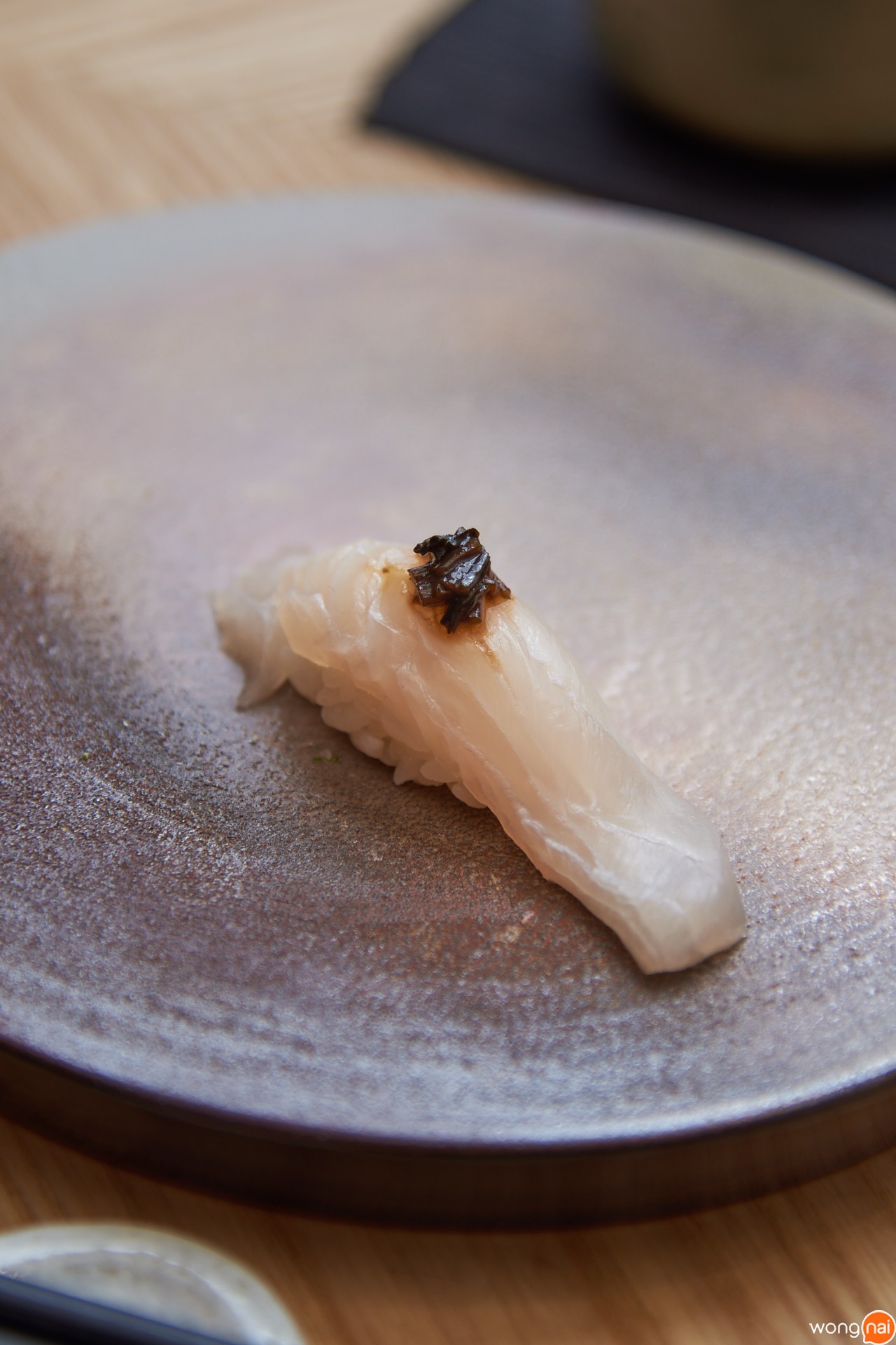 Shima Aji with Shishito Peppers ร้าน Sushi Zo