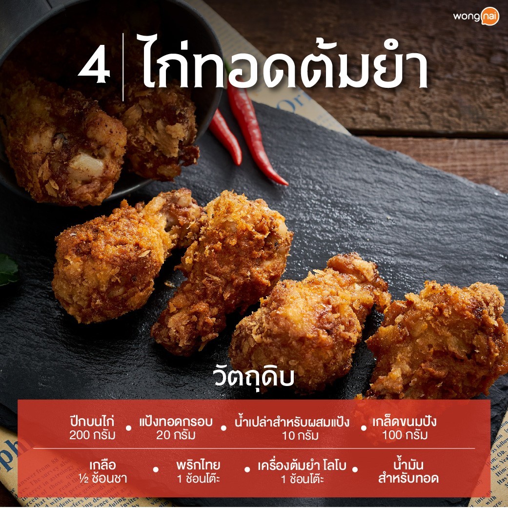 ไก่ทอดต้มยำ