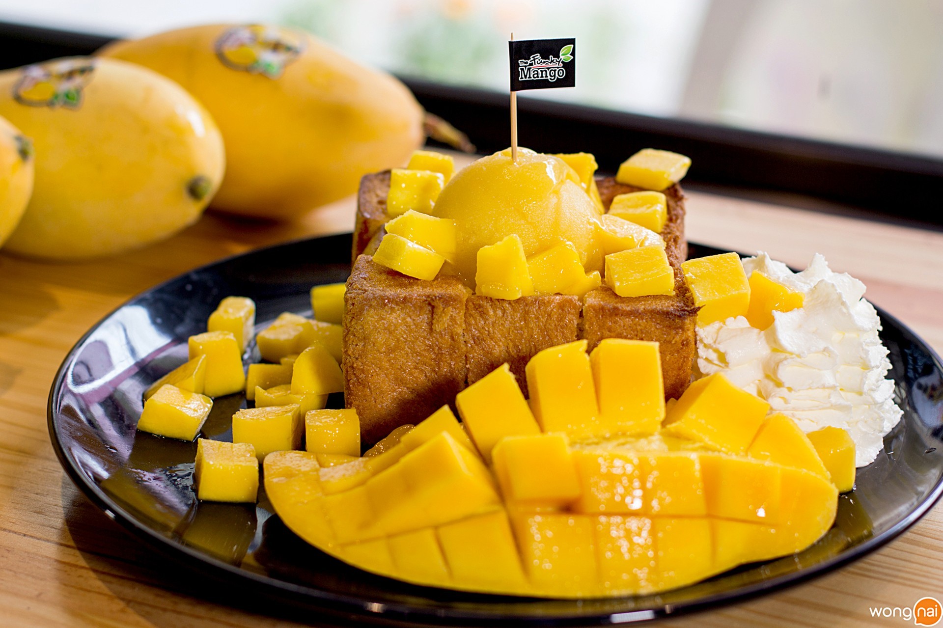 Mango honey toast ร้าน The Funky Mango หาดใหญ่