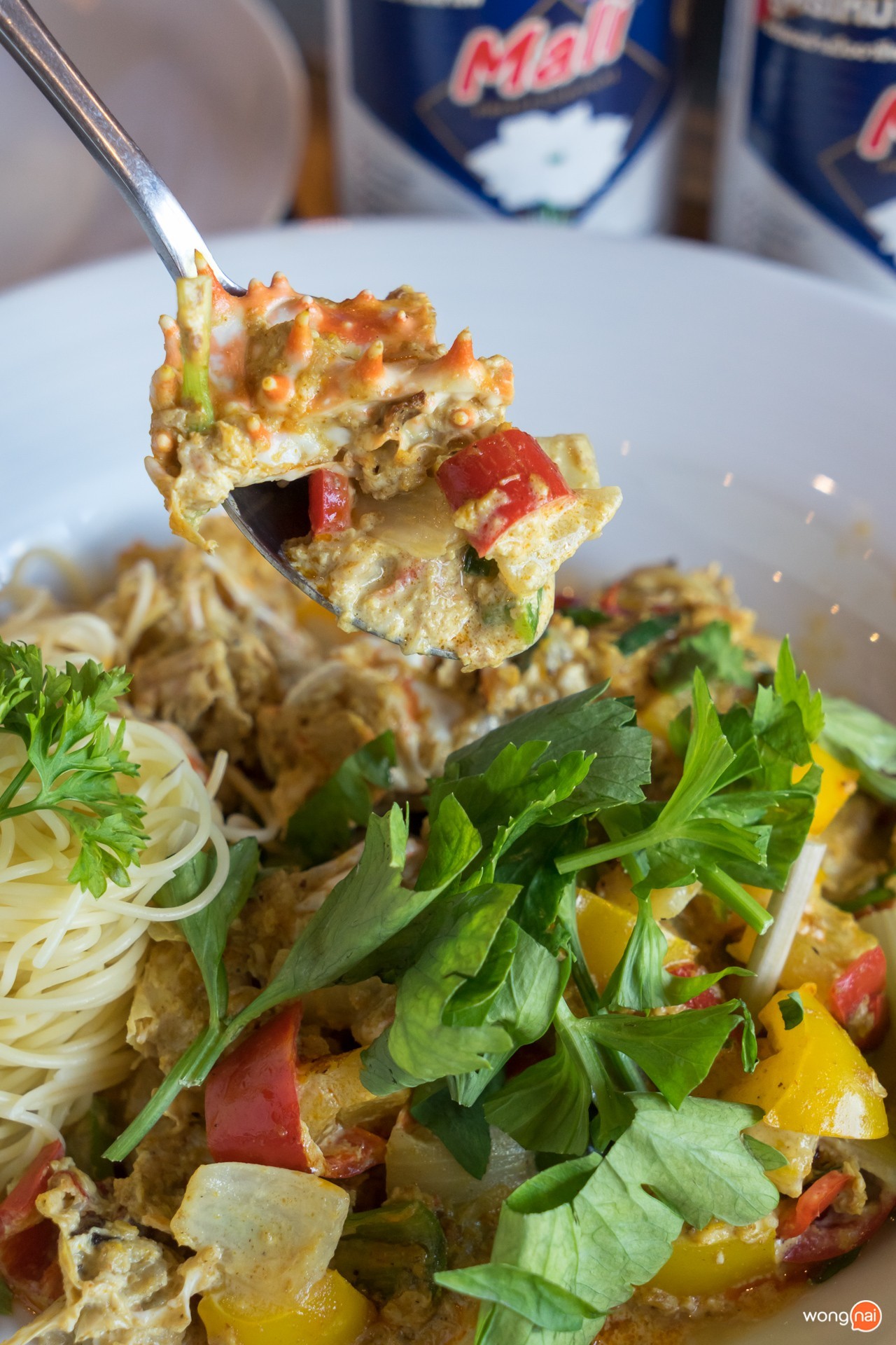 เมนู พาสต้าผัดปูอลาสก้าผงกะหรี่ ร้าน 9 Pints The Gastro House นครสวรรค์