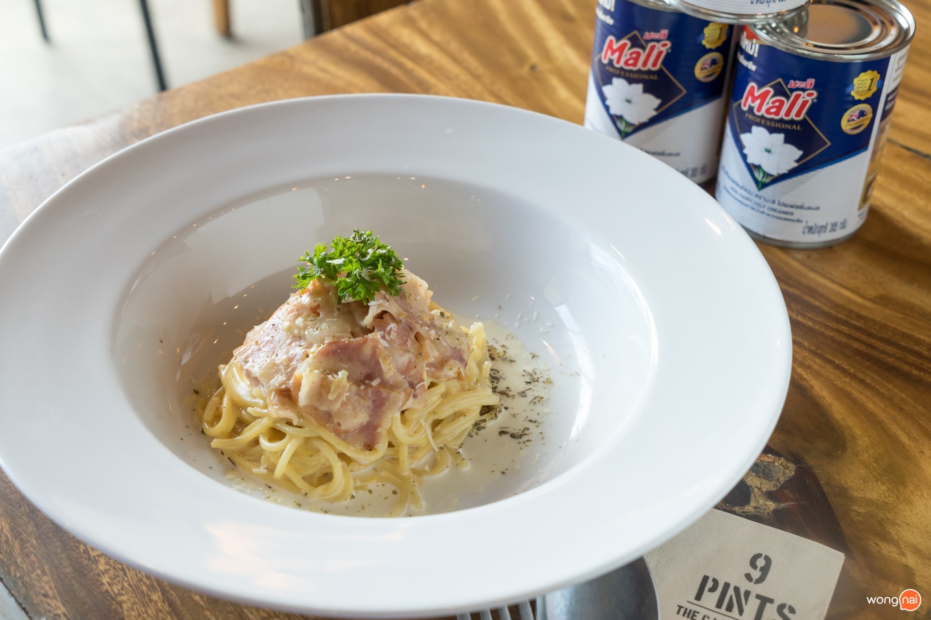 เมนู พาสต้าคาโบนารา ร้าน 9 Pints The Gastro House นครสวรรค์