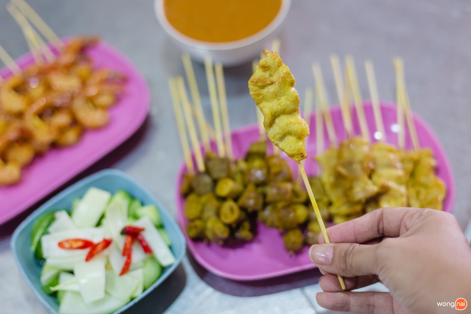 เมนู หมูสะเต๊ะ ของร้านสะเต๊ะเมืองพังงาคุณทิพย์