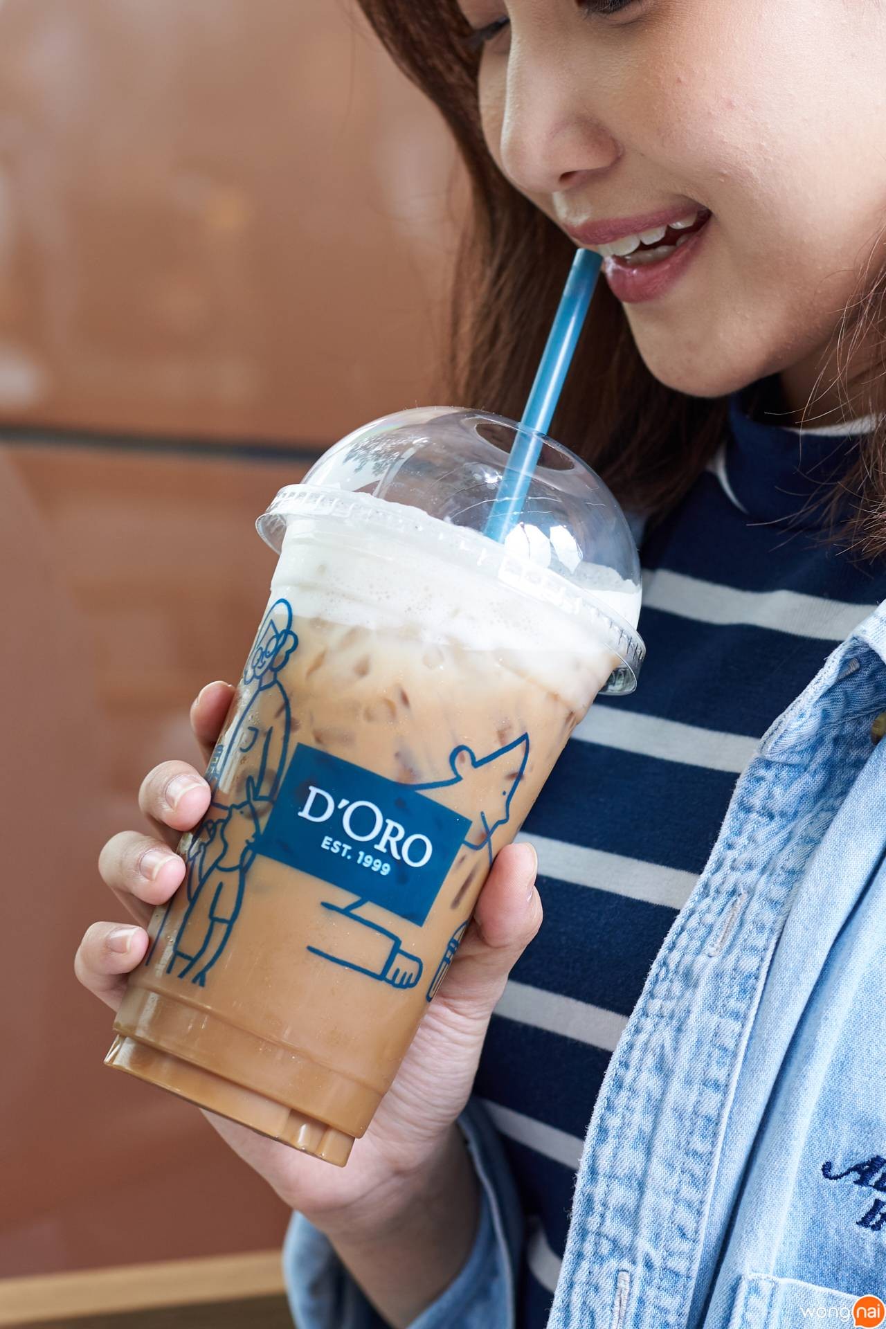 คาปูชิโนเย็นของร้าน D'Oro