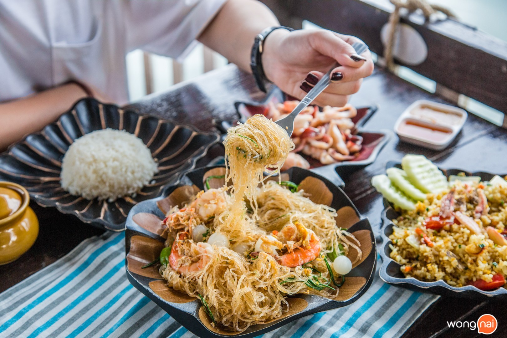 เมนู สามช่าปรานนที ร้าน ปรานนที ซีฟู้ด ปราณบุรี