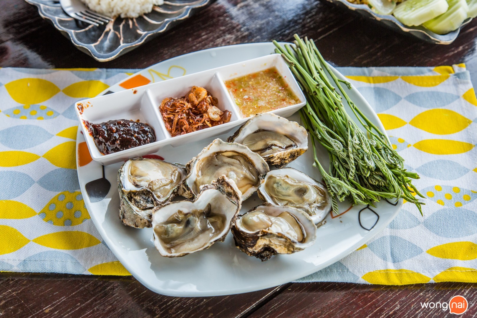เมนู หอยแม่นางรม ร้าน ปรานนที ซีฟู้ด ปราณบุรี