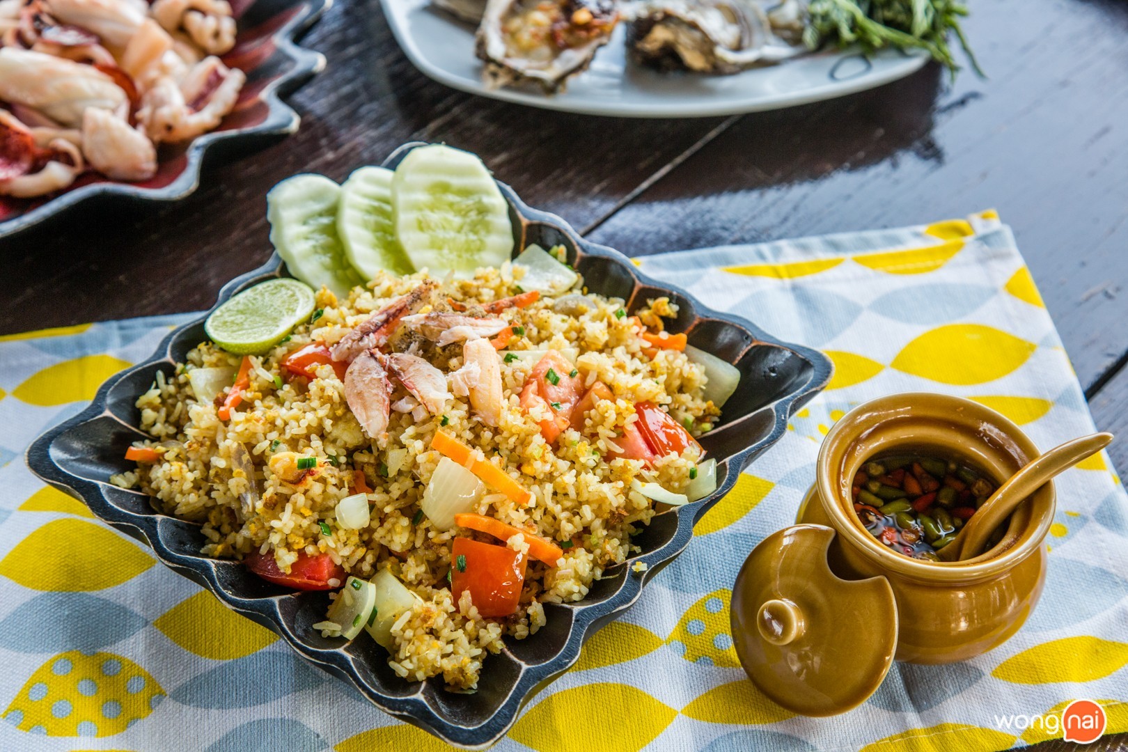 เมนู ข้าวผัดปู ร้าน ปรานนที ซีฟู้ด ปราณบุรี