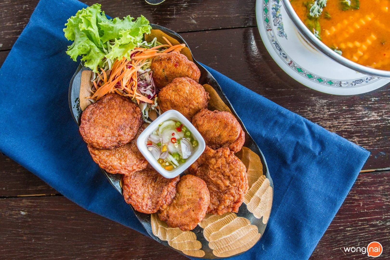 เมนู ทอดมันปลาอินทรีย์ ร้าน ปรานนที ซีฟู้ด ปราณบุรี