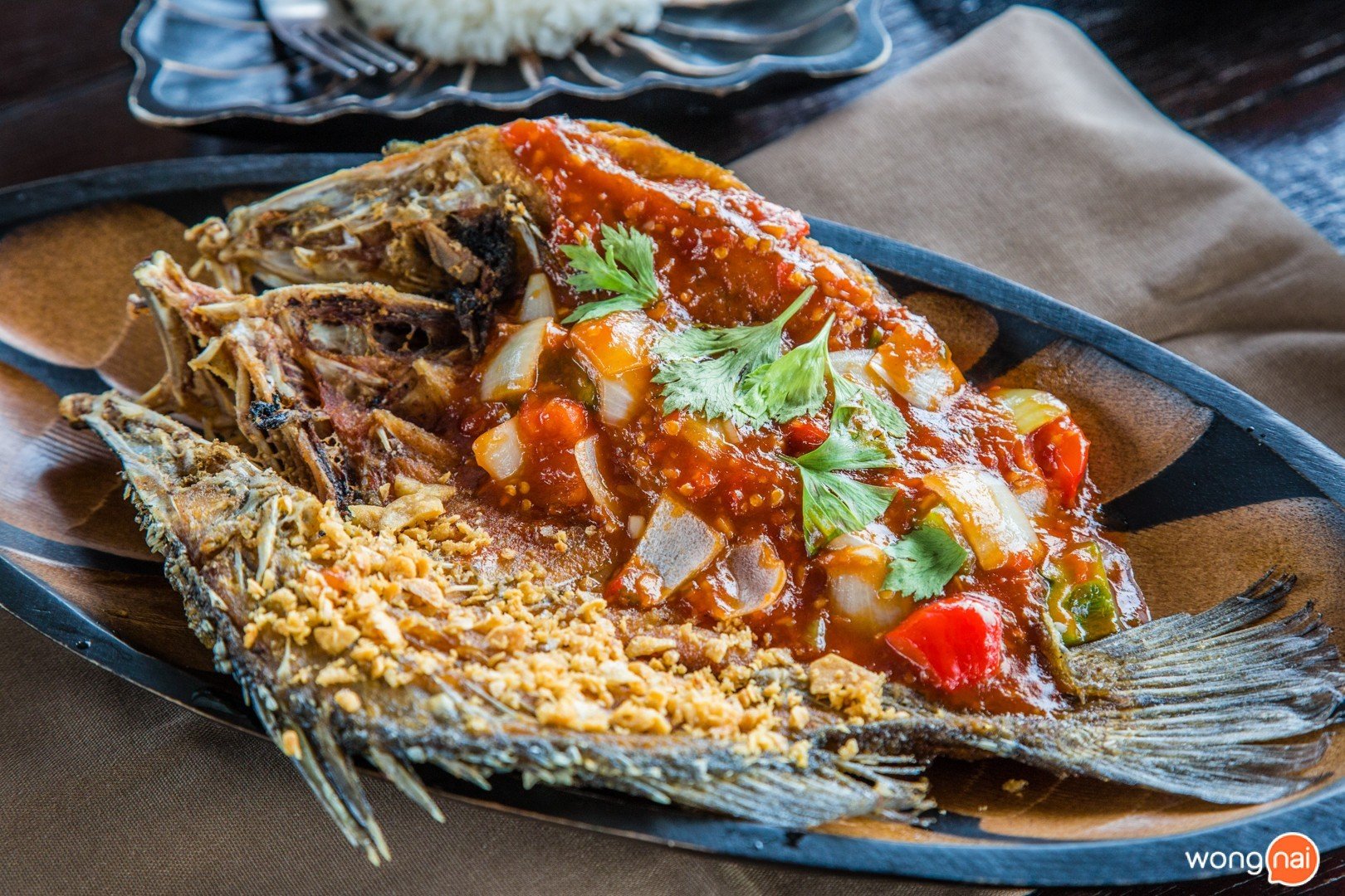 เมนู ปลากะพง 2 ใจ ร้าน ปรานนที ซีฟู้ด ปราณบุรี
