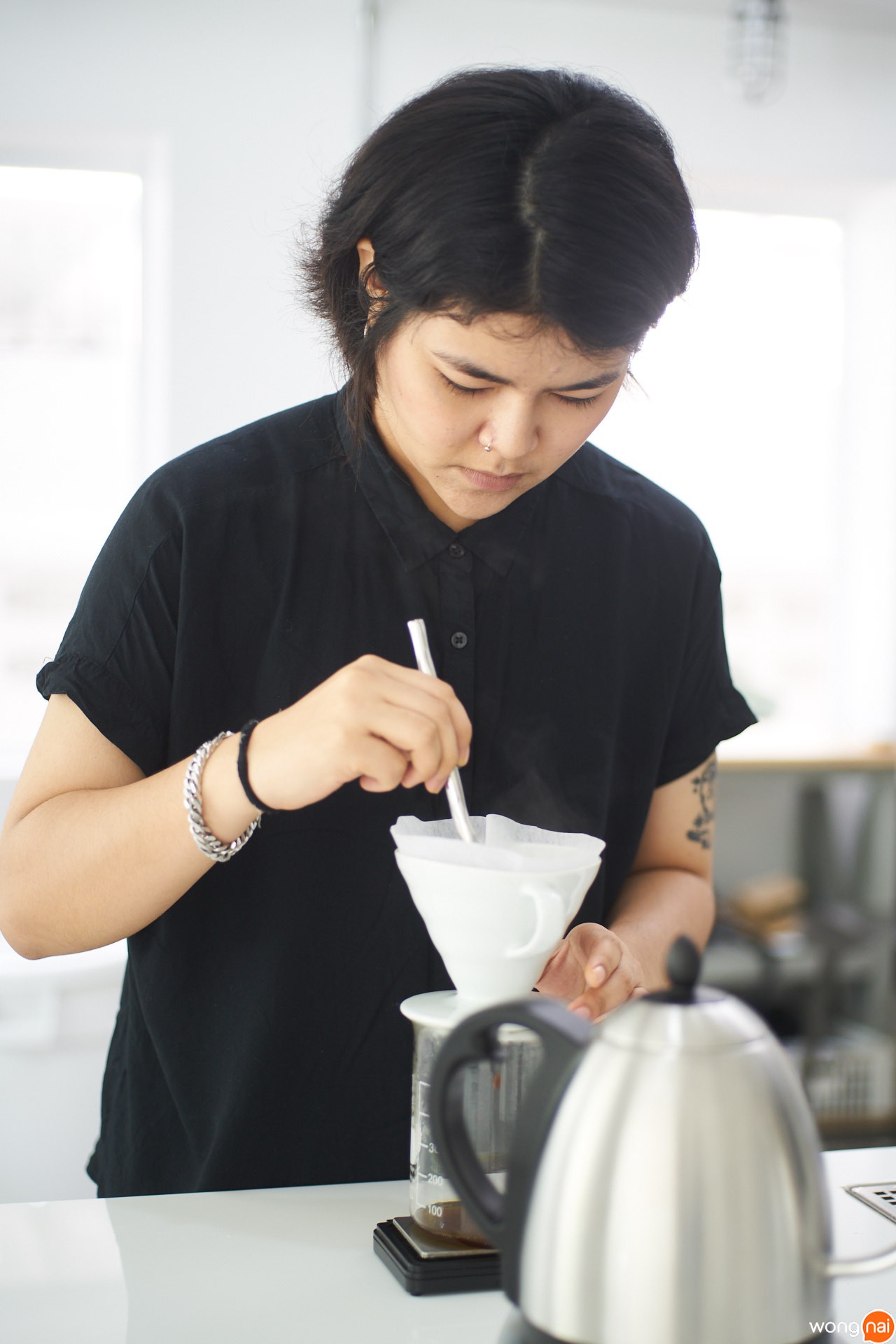 filter coffee ของร้าน Hands and Heart พระขโนง
