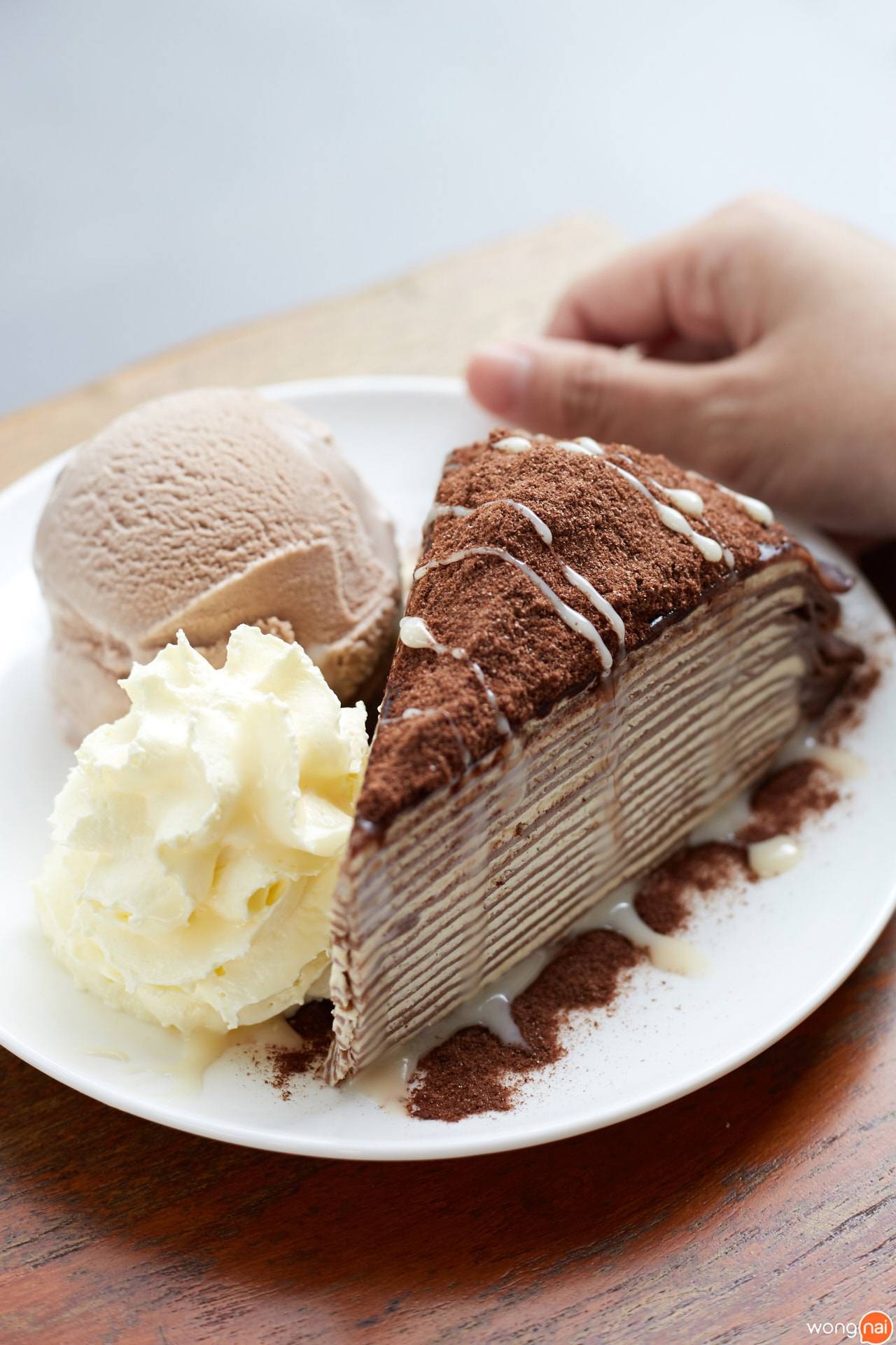 เครปโอวัลตินภูเขาไฟ ของร้าน Cafe Noir