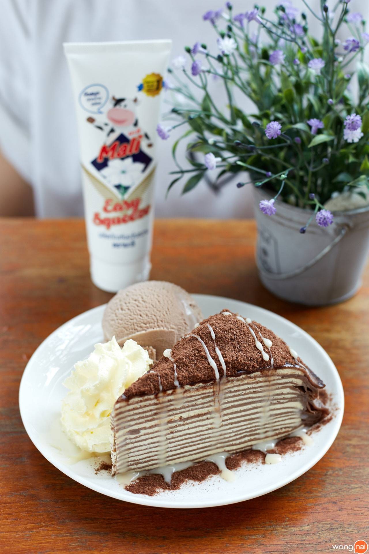 เครปโอวัลตินภูเขาไฟ ของร้าน Cafe Noir
