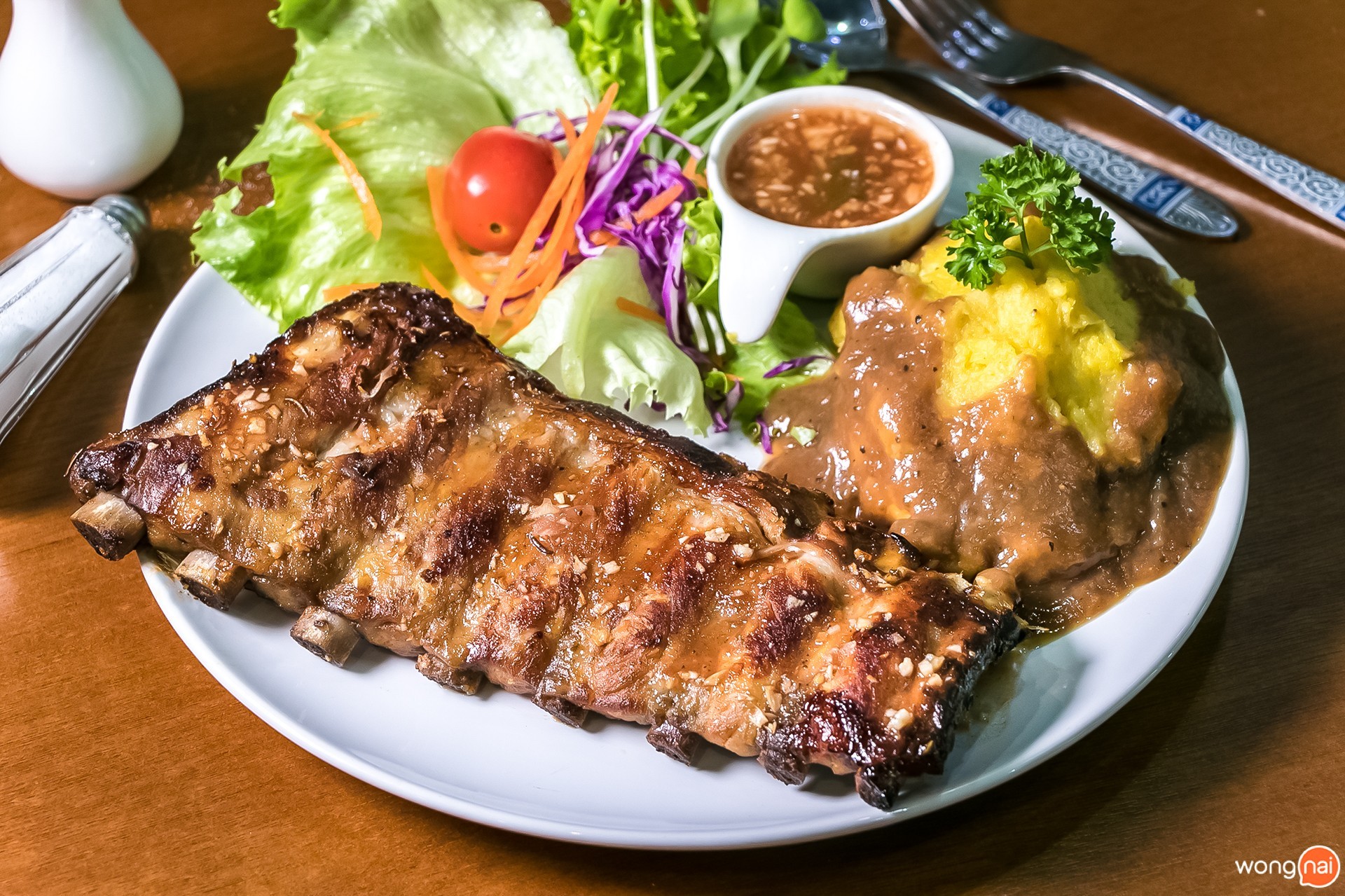 เมนู สเต๊กซี่โครงหมู ร้าน Big Non เชียงใหม่