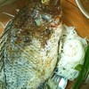 ปลานิลตัวโตพอสมควร กินแค่นี้ก็อิ่่มไปนานเลย