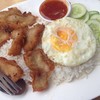 ข้าวไก่คาราเกะไข่ดาว 40.-