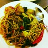 สปาเก็ตตี้ขี้เมาทะเล,spagetti seafood fried with sweet basil