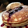 Pancakes With Blueberry And Fresh Cream
