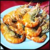 กุ้งเผา size เล็ก 280.- ต่อโล 