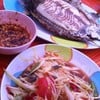 ส้มตำปูปลาร้า ทานคู่กับปลาเผา เผาสดใหม่ๆตามออเดอร์นะคะ