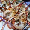 กุ้งแม่น้ำเผาจานใหญ่มาก