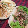 ส้มตำ+น้ำตกหมู
