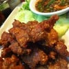 คอหมูย่างทอด+จิ้มแจ่ว