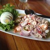 ยำมะเขือยาวหมูสับไข่ต้ม 