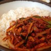 Chicken With Spicy Sauce On Rice