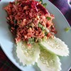 ลาบปลากะพงสดอร่อย