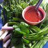 น้ำพริกผักฟรี ผักเยอะดีอ่ะ