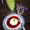 Panna Cotta & น้ำตะลิงปลิงแอปเปิ้ลปั่น