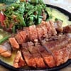 ตำถั่วหมูกรอบกะทะร้อน
