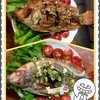 ปลาทับทิมทอดกระเทียมพริกไทย &ปลาทับทิมนึ่งมะนาว