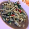 หอยหลอดผัดโหระพา