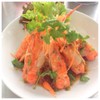 กุ้งทอดราดพริก 3 รส 