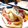 Fresh fruit cream cheese crepe