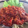 สปาเก็ตตตี้หมูที่ให้หมูมาเยอะเลย ราดมามิดเส้นกันเลยทีเดียว