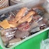 เนื้อปลาและไข่ปลาอินทรีสดๆ