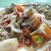 ยำไข่แดงใส่ปลาสลิด
