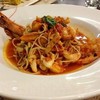 เส้นแองเจิลแฮร์ใส่กุ้งลายเสือทำเป็นซอสต้มยำ ก็โอเค รสไม่จัดมาก เส้นอร่อย กุ้งก็ส