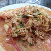 ยำหัวปลีกุ้งสด