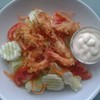 สลัดกุ้งทอดครีมมะนาว