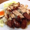 ข้าวหมูกรอบ+กุนเชียง