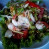 ยำผักหวานทอดกุ้งสด
