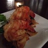 กุ้งกับน้ำมันมะกอกและพริกแห้ง