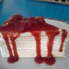 เครปเค้ก+ซอสสตรอเบอร์รี่