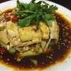 ไก่ราดน้ำมันพริก