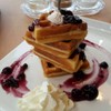 Waffle Blueberry Cream Cheese (125 บาท)