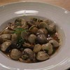 Sauteed baby clam with white wine sauce 